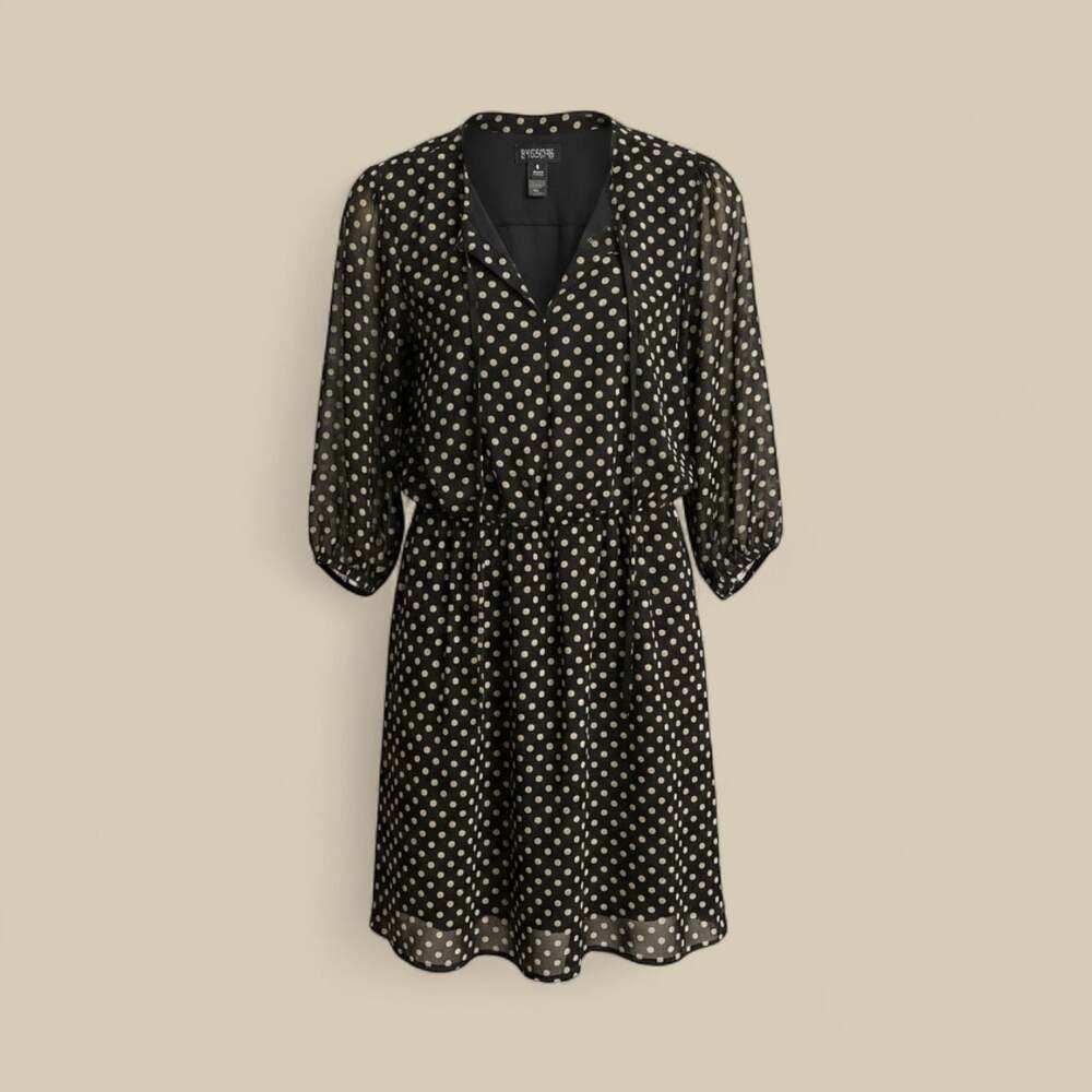En Focus Studio Polka Dots Elastic Waist Dress